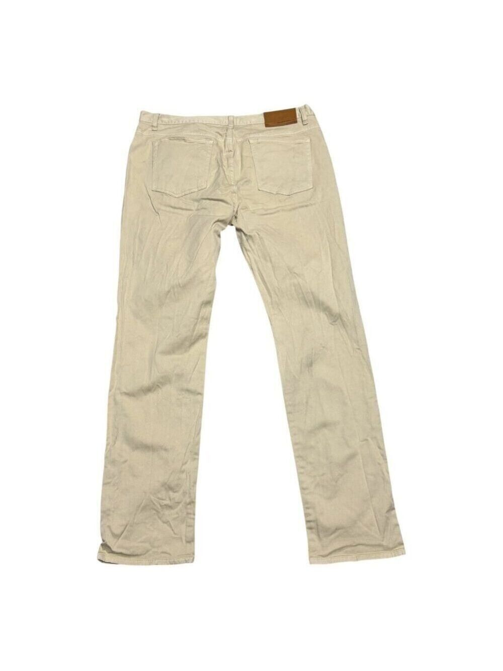 DIAMOND SUPPLY Jeans Designer Streetwear Slim Straight Cream Denim Pants 40x36